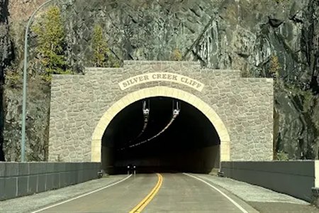 Silver Creek Cliff Tunnel entrance in Two Harbors, Minnesota